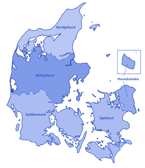Dinamarca Mapa de la Moda